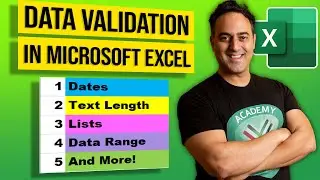 Microsoft Excel Custom Data Validation Tutorial