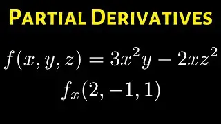 Learn how to Find a Partial Derivative with Respect to x and Evaluate it a Point