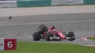 Accidente Vettel F1 -Ferrari-