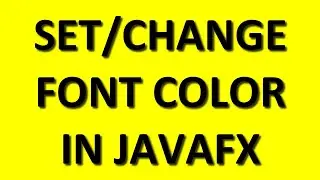 Tecq Mate | JavaFx set Text Font Color