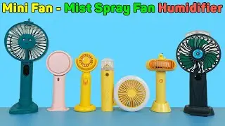 Mini Handheld Fan - Mist Spray Fan And Humidifier, Portable Strong Wind Cooling | Unboxing & Review