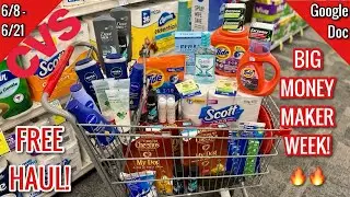 CVS Free & Cheap Coupon Deals & Haul |6/8 - 6/21| BIG MONEY MAKER WEEK! 🙌🏾|  Learn CVS Couponing