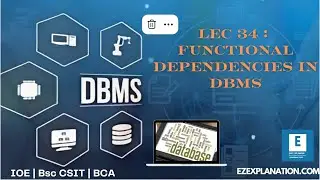 lec 34 : FUNCTIONAL DEPENDENCIES IN DBMS