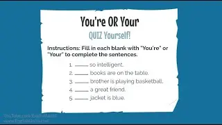You're or Your - Quiz