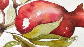 Autumn pomegranates are here! Let’s paint them