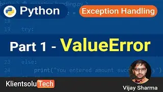 Try and Except in Python - Exception Handling - Value Error - Part 1
