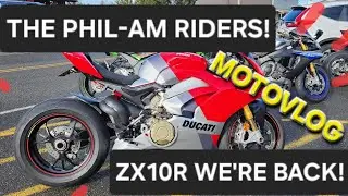 Found the Phil-Am Riders! It's riding season! Back on the ZX10-R - Motovlog - Ducati V4s feature!