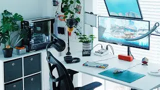 Minimal Desk Setup Tour | Editing / Streaming / Design Workspace