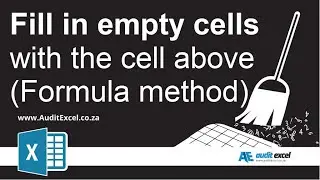 Fill in empty cells with the cell above- formula based template