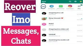 How To Recover Imo Deleted Messages | Restore Deleted Imo Chats