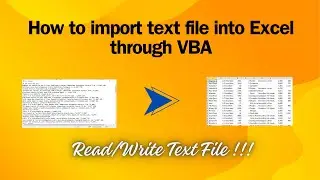 How to import text file into Excel through VBA