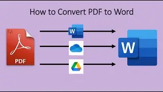 how to convert pdf to word using MS Word, One Drive and Google Drive