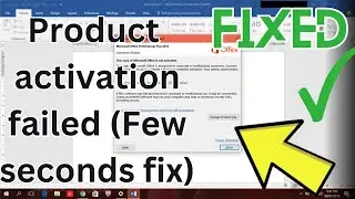 How to Fix Product Activation Failed in Microsoft Word | Solve MS Word Product Activation Failed