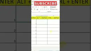 enter in excel,ctrl,shift,alt 