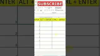 enter in excel,ctrl,shift,alt #excel  #shorts  #howto