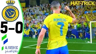 Al Nassr vs Al-Fateh 5-0 - All Goals and Highlights - 2023 🔥 RONALDO HAT-TRICK