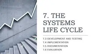 IGCSE ICT 18 - THE SYSTEMS LIFE CYCLE PART2