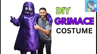 How I Made a DIY GRIMACE COSTUME In REAL LIFE