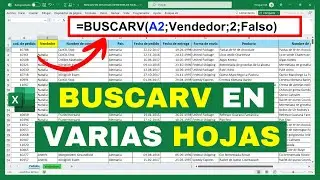 🔎BUSCARV en DOS hojas diferentes EXCEL 2016 (Explicado paso a paso)