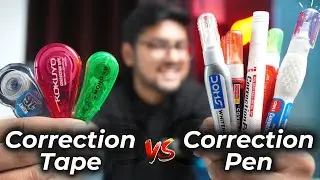 Correction Pen Vs Correction Tape - Which is Best for Students? | MEGA COMPARISON|  🔥🔥