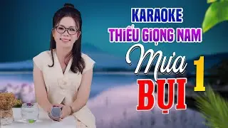 Karaoke Song Ca | MƯA BỤI 1 - Thiếu Giọng Nam | Song Ca Với Lê Liễu