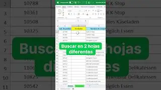 🔎BUSCARV en 2 hojas diferentes de Excel 