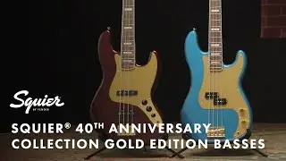 Exploring the Squier 40th Anniversary Gold Edition Basses | Fender