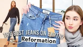 Trying Reformation !! the best jeans? theyre sustainable !!