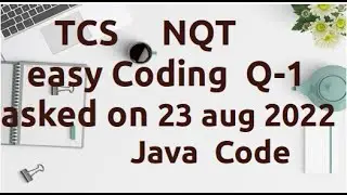 TCS NQT Advance Coding Question + Answer in JAVA  | TCS NQT Preparation 2023 [AC-17]