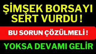Şimşek Borsayı Çaktı ! Borsayı Daha Vurabilirler Bu Sorun Çözülmeli, Borsa, Dolar