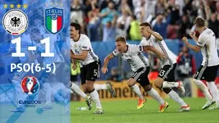 Germany 🇩🇪 (1-1) Italy 🇮🇹 PSO 🇩🇪 (6-5) 🇮🇹 Euro 2016 quarter final highlights