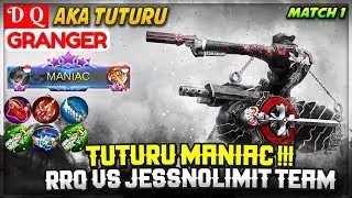 Tuturu MANIAC !!! RRQ VS JessNolimit Team, Match 1 [ Tuturu Granger ] D Q - Mobile Legends