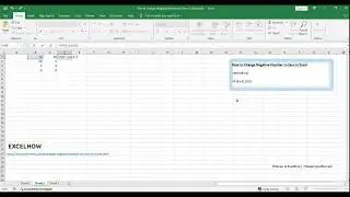 How to Change Negative Number to Zero in Excel