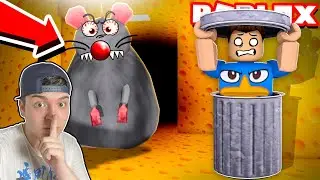 RATÃO GIGANTE ME ENGOLIU NO ROBLOX! (Cheese Escape)