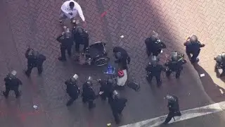 LAPD disperses crowd after Dodgers parade