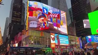 Mc Donalds Kerwin Frost Box McNugget Buddies Ad Video Billboard in Times Square (December, 2023)