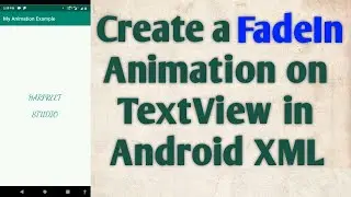 Create a FadeIn Animation on TextView in Android