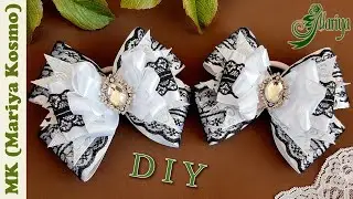 Нарядные школьные банты канзаши своими руками | мк | 1 сентября | DIY | kanzashi | последний звонок
