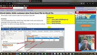 Replace Data Fields in Word automatically by Data from Excel with Office Addin