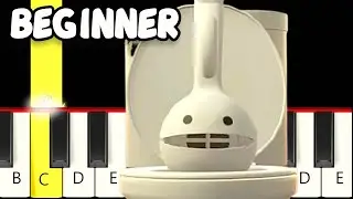 Skibidi Toilet Otamatone Song - Fast and Slow (Easy) Piano Tutorial - Beginner