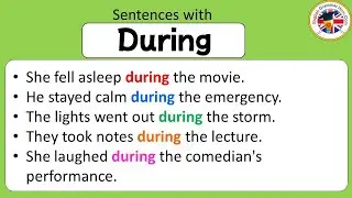 Sentences with During, During in a Sentence, Example Sentences about During #sentences #learnenglish