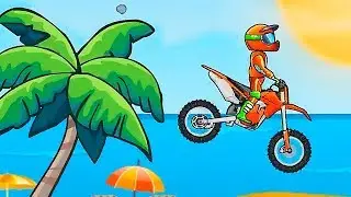 ГОНКИ на МОТОЦИКЛЕ MOTO X3M Bike Racing Game новая игра про мотоциклы (Уровни 1-6)