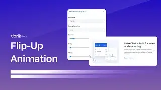 Add 'Flip-Up' Animation in a few simple steps | Dorik Shorts