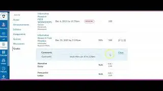 Find Grade Feedback on Canvas (comments and rubric)