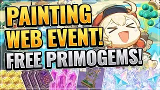 NEW Painting Web Event! (FREE 50 PRIMOGEMS & BLUEPRINTS!) Genshin Impact Patch 1.6 Speedrun Guide