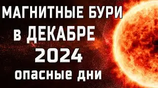 ⚡МАГНИТНЫЕ БУРИ В ДЕКАБРЕ 2024⚡MAGNETIC STORMS/НЕБЛАГОПРИЯТНЫЕ ДНИ В ДЕКАБРЕ 2024/SOLARSTORMS