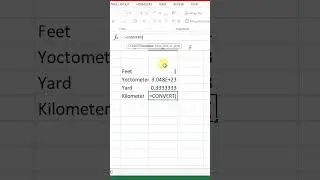 Convert Feet into Kilometer in Microsoft Excel #kilometer #excel #shorts