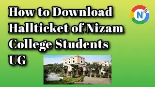 How to Download UG Halltickets of Nizam College Student | Nizam College