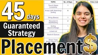 Placements : How to study in last 45 days |  Step by Step Roadmap