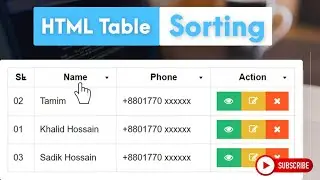 JavaScript Sort Table By Column